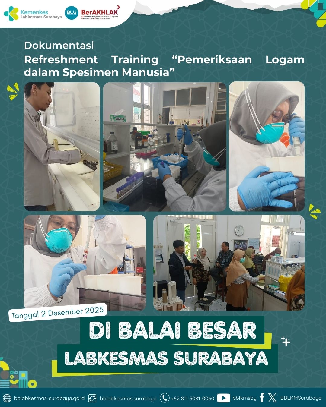 Labkesmas Surabaya Menggelar Pelatihan Pemeriksaan Logam untuk Penguatan Kompetensi